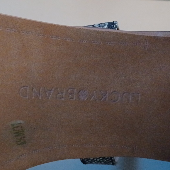 Lucky Brand Ressia Natural Snake Strappy Sandals ** SZ 6.5 - Picture 10 of 10